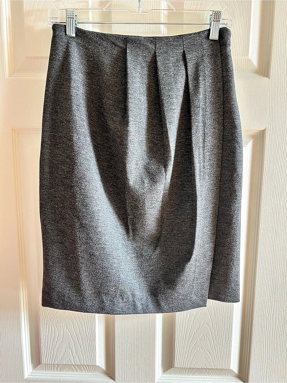 Banana Republic Gray Mock-Wrap Skirt Size 2 NWT